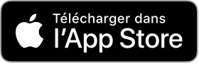 Footer - Logo Apple Store pour télécharger l'application Compagnie Océane